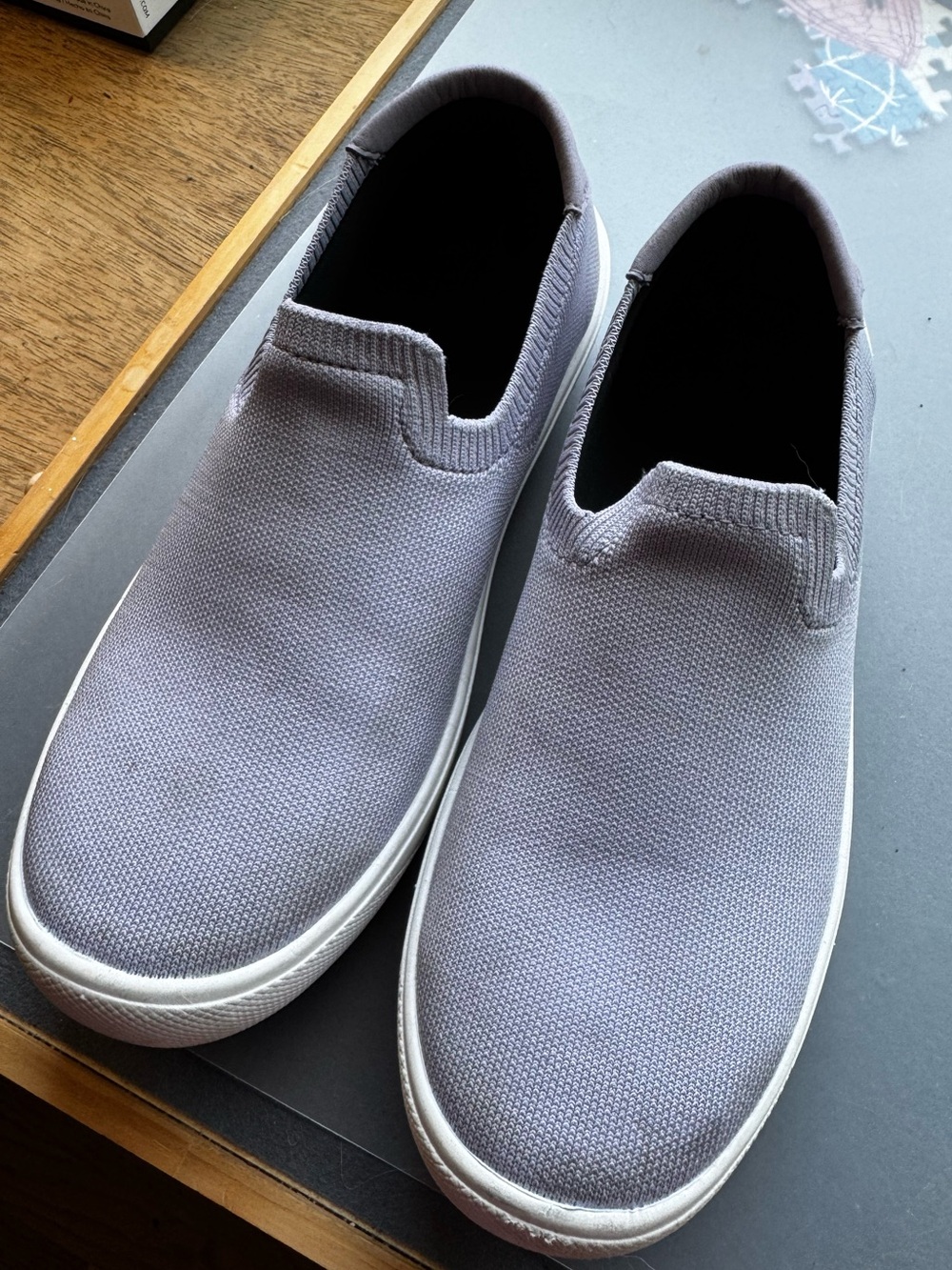 Vessi Women’s waterproof Slip-On Sneakers in Light Gray